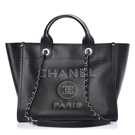 Chanel Small Studded Deauville Tote 